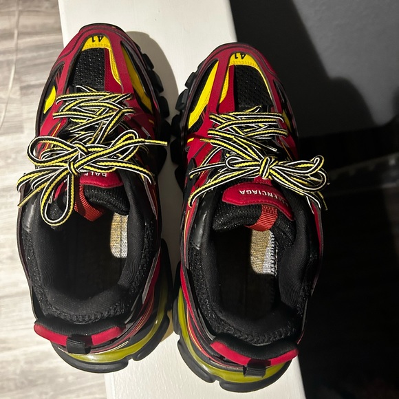 Balenciaga Track Runner Bordeaux Red/Yellow - Picture 5 of 6